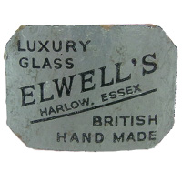 English glass foil retail label
