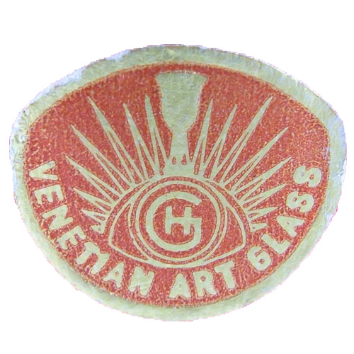 Hans Geismar (Importer) Venetian glass foil label.