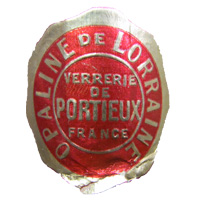 French glass foil label