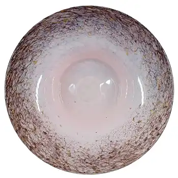 Monart UB.VII Pink Copper Aventurine Vintage Glass Bowl (image for) Monart UB.VII Pink Copper Aventurine Vintage Glass Bowl