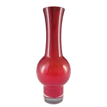 Riihimaki #1371 Riihimaen Lasi Oy Red Glass Vase (image for) Riihimaki #1371 Riihimaen Lasi Oy Red Glass Vase
