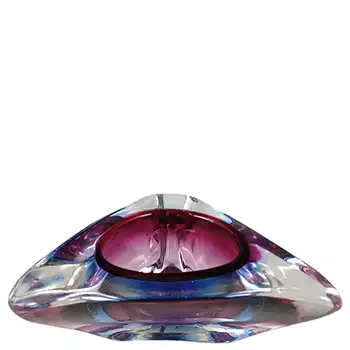 Arte Nuova Murano Purple & Blue Sommerso Glass Bowl (image for) Arte Nuova Murano Purple & Blue Sommerso Glass Bowl