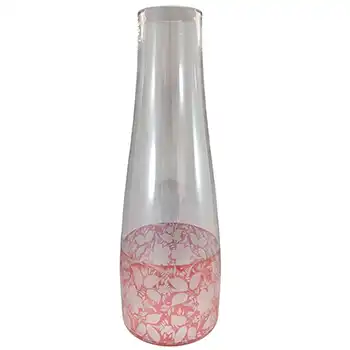 HUGE Victorian Ruby Flashed Glass Floor Vase - Etched Decoration (image for) HUGE Victorian Ruby Flashed Glass Floor Vase - Etched Decoration