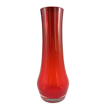 Riihimaki / Riihimaen Lasi Oy Finnish Red Vintage Glass Vase (image for) Riihimaki / Riihimaen Lasi Oy Finnish Red Vintage Glass Vase