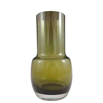 Riihimaki #1483 Riihimaen Lasi Oy Green Glass Vase (image for) Riihimaki #1483 Riihimaen Lasi Oy Green Glass Vase