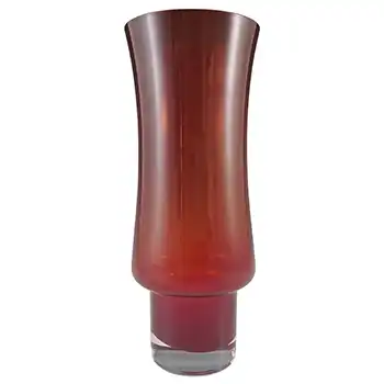 Riihimaki / Riihimaen Lasi Oy Finnish Red Glass Retro Vase (image for) Riihimaki / Riihimaen Lasi Oy Finnish Red Glass Retro Vase
