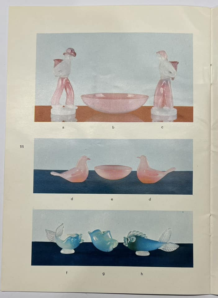 Archimede Seguso Murano Glass 1965 Catalogue Page 11 Glass Encyclopaedia