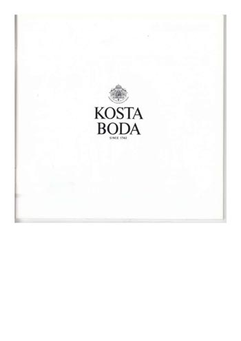 Kosta Boda 2000 Swedish Glass Catalogue - Artist Collection, New Items, Page 1