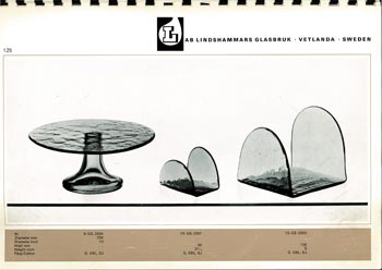 Lindshammar 1968 Swedish Glass Catalogue, Page 125