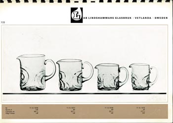 Lindshammar 1968 Swedish Glass Catalogue, Page 133