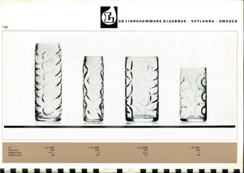 Lindshammar 1968 Swedish Glass Catalogue, Page 136