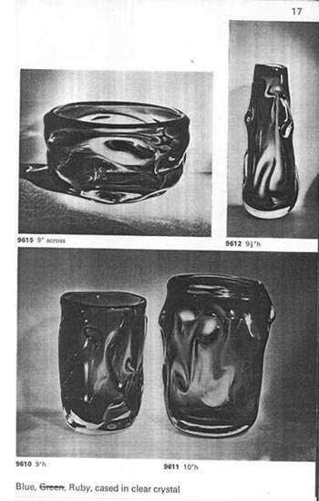 Whitefriars 1966 British Glass Catalogue, Page 17