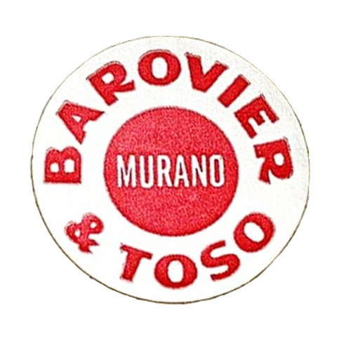 Barovier & Toso Murano glass paper label.