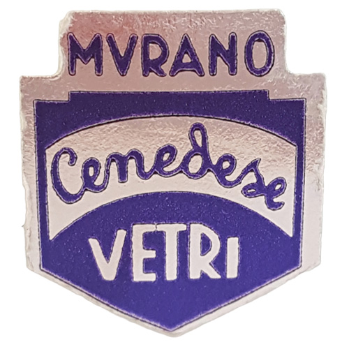 Cenedese Murano glass foil label.