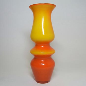 (image for) Ryd Swedish / Scandinavian Orange Glass Hooped Vase