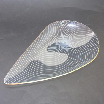 Chance Bros Glass "Swirl" Teardrop Bowl 1950's/60's