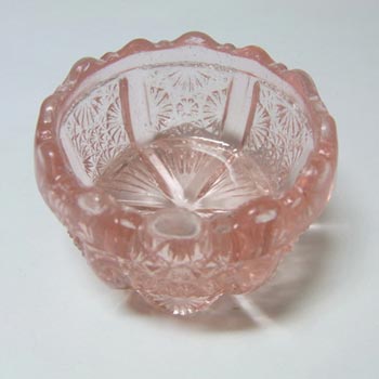 (image for) Davidson 1900's Pink Glass 'Lady Chippendale' Salt Bowl
