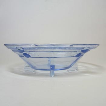 (image for) Stölzle #19415 Czech Art Deco 1930's Blue Glass Bowl