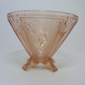 (image for) Sowerby #2566 Art Deco 1930's Pink Glass 'Mercury' Vase