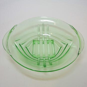 (image for) Stölzle Art Deco 1930's Uranium Green Glass Bowl