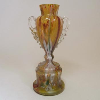 (image for) Welz Bohemian Multicoloured Spatter Glass Trophy Vase