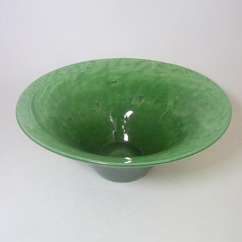 (image for) Large Nazeing 1950's Clouded Green Bubble Glass Bowl