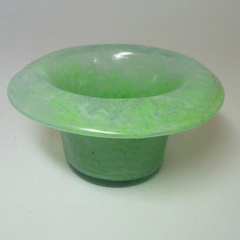 (image for) Nazeing 1950's Clouded Green Bubble Glass Posy Bowl