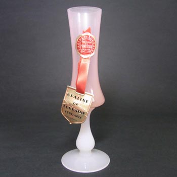(image for) Portieux French Pink + Opaline Glass Vase - Labelled