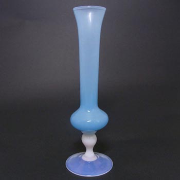 (image for) Italian or French Blue & Opalescent White Glass Vase