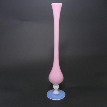 (image for) Italian or French Pink & Opalescent White Glass Vase