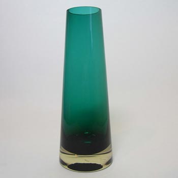 (image for) Riihimaki #1364 Riihimaen Lasi Oy Green Glass Vase - Marked