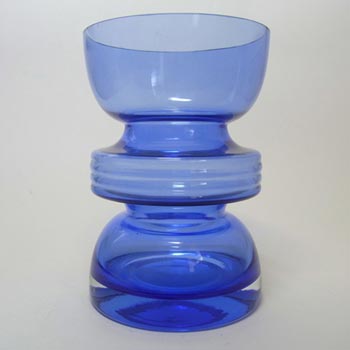 (image for) Riihimaki #1441 Riihimaen Nanny Still Blue Glass 'Tiimalasi' Vase