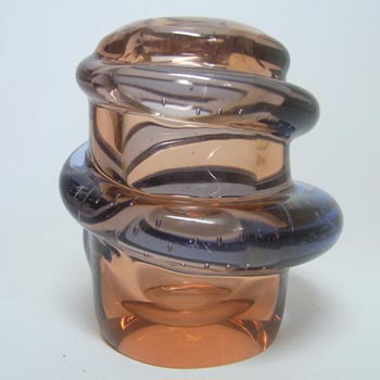 Mstisov Pink & Blue Glass 'Pizzicato' Vase/Candlestick