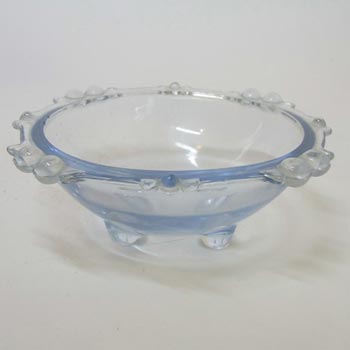 (image for) Sowerby #2644 Art Deco 1930's Blue Glass Bowl/Dish