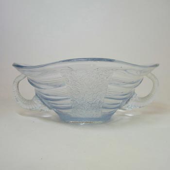 (image for) Sowerby #2614 Art Deco 1930's Blue Glass Elephant Bowl