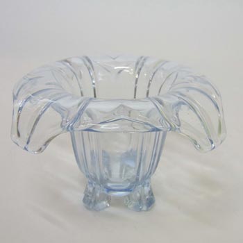 (image for) Sowerby #2631 Art Deco 1930's Blue Glass Posy Bowl/Vase