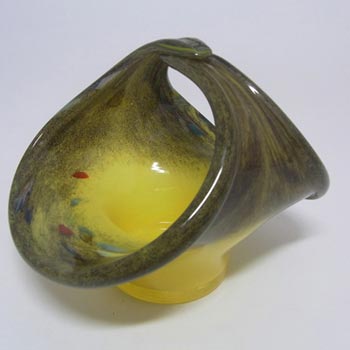 (image for) Vasart or Strathearn Yellow & Black Glass Bowl B003