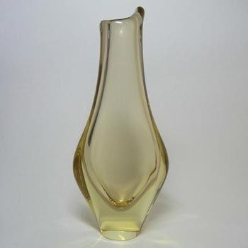 (image for) Zelezny Brod Czech Yellow Glass Vase - Miloslav Klinger