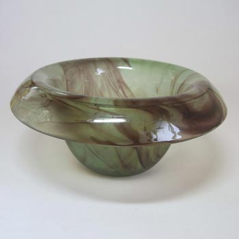 (image for) Davidson #34SD Art Deco Topaz-Briar Cloud Glass Bowl