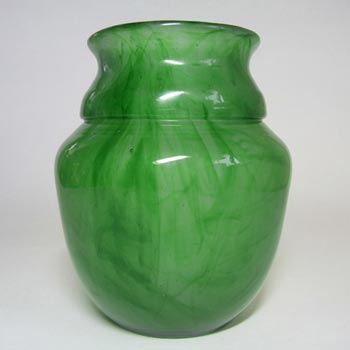 (image for) Davidson #34SVG Art Deco Green Cloud Glass Vase