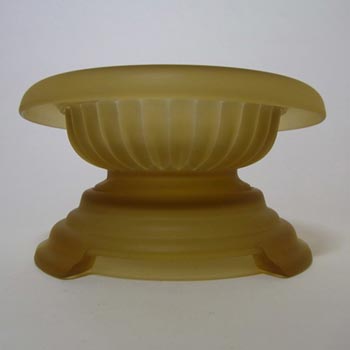 (image for) Davidson Art Deco 1930's Frosted Amber Glass Bowl 1910MD