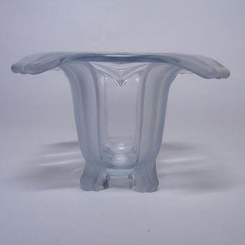 (image for) Sowerby #2631 Art Deco 1930's Blue Glass Posy Bowl/Vase
