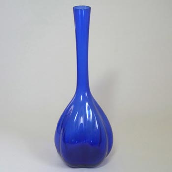 (image for) Elme Scandinavian Blue Uncased Glass "Melon-Form" Vase