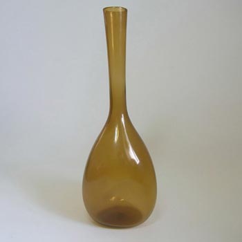 (image for) Elme Scandinavian Amber Glass 'Three Sided' Vase - Label