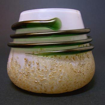 (image for) Kralik Art Nouveau 1900's Iridescent Corded Glass Vase