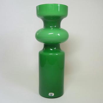 (image for) Lindshammar 1970's Swedish Green Glass Vase - Labelled