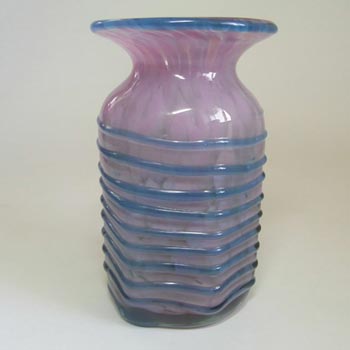 (image for) Mdina Trailed Maltese Pink + Blue Glass Vase