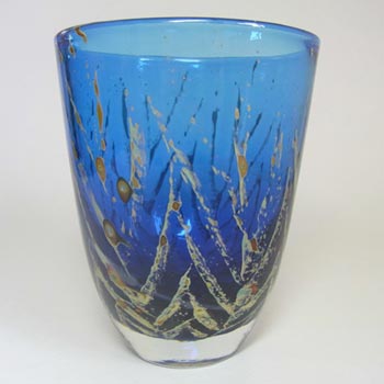 (image for) Mdina 'Roman' Maltese Vintage Blue & Yellow Glass Vase