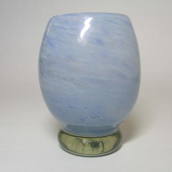 (image for) Nazeing? Clouded Mottled Blue Bubble Glass Barrel Vase