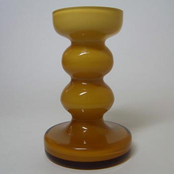(image for) Polish Amber Hooped Cased Glass Scandinavian Style Vase